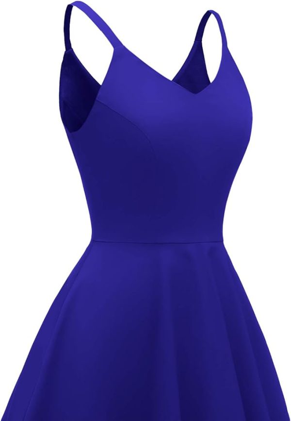 Women's 1950s Retro Vintage Spaghetti Strap Cocktail Swing Dresses - Image 3
