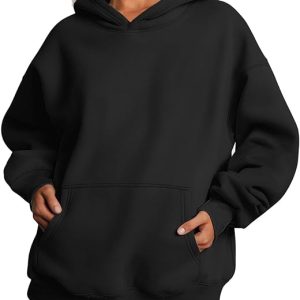 Womens Oversized Hoodies Fleece Sweatshirts Sweaters Spring Outfits 2025 Pullover Fall Winter Clothes