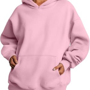 Womens Oversized Hoodies Fleece Sweatshirts Sweaters Spring Outfits 2025 Pullover Fall Winter Clothes