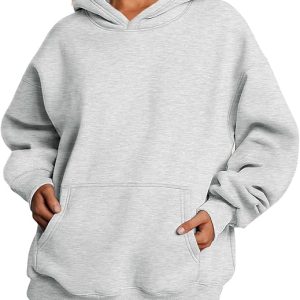 Womens Oversized Hoodies Fleece Sweatshirts Sweaters Spring Outfits 2025 Pullover Fall Winter Clothes