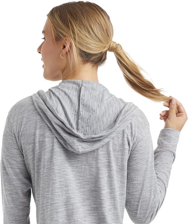 Women’s Slub Knit Full-Zip Hoodie, Textured Cotton Zip-Up T-Shirt Hoodie for Women - Image 2